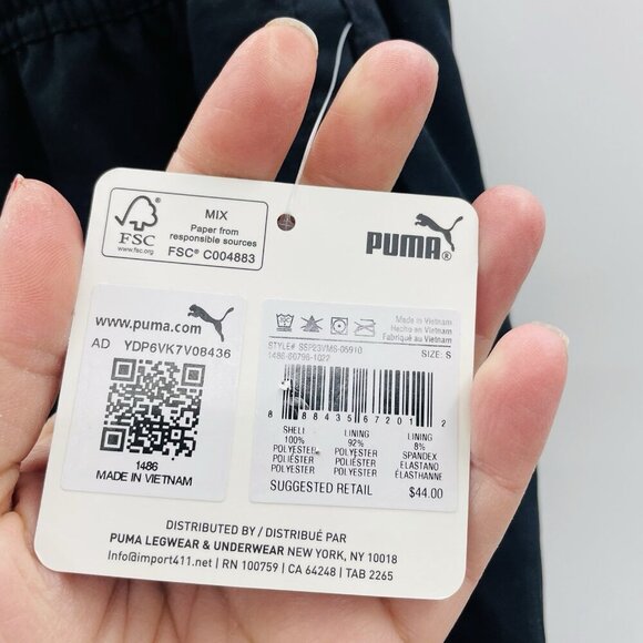 Puma Mens Size Small Standard Volley Board Short Swim Trunks in Black $44 546 - Picture 8 of 8